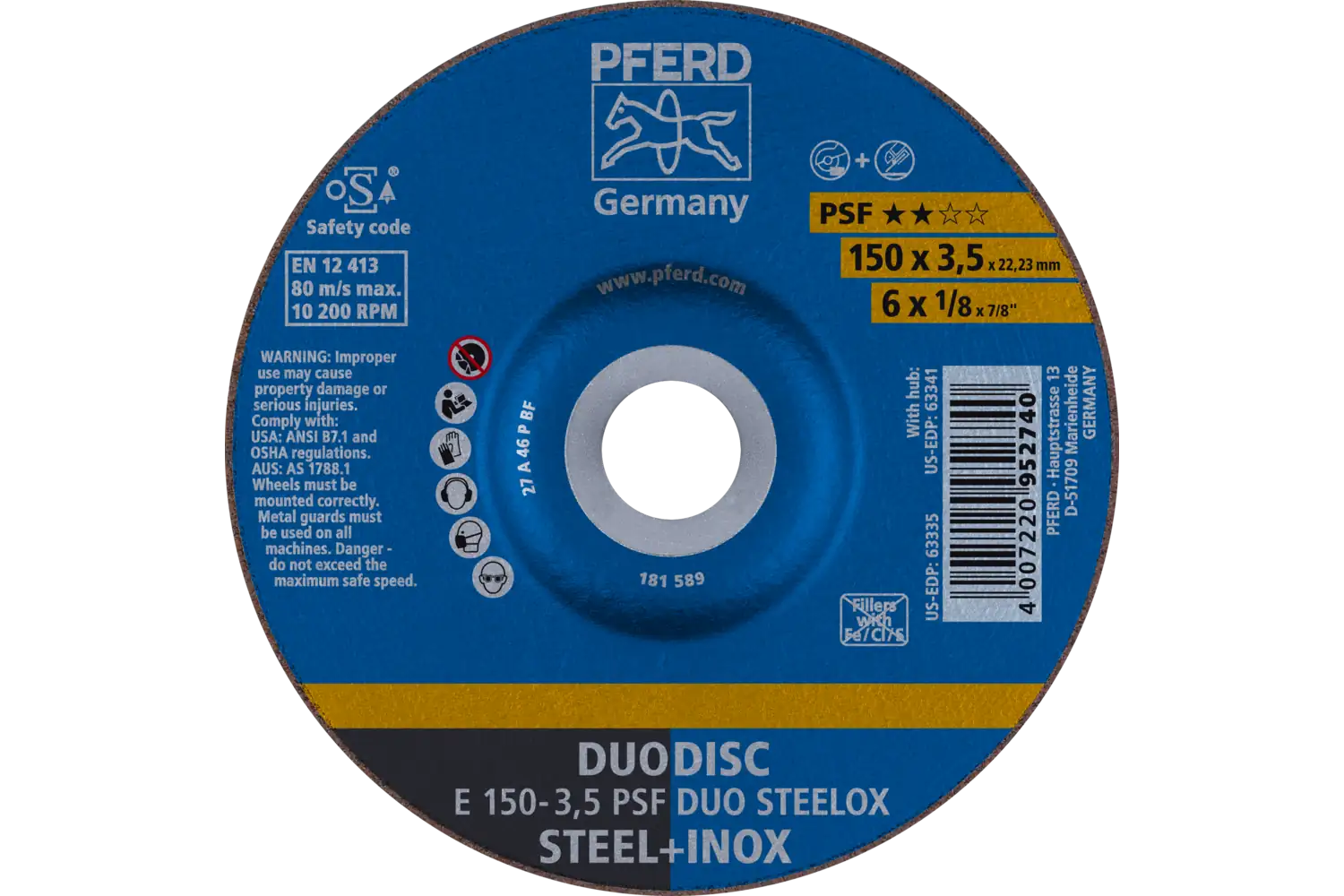 Duodisc E E 150-3,5 PSF DUO STEELOX