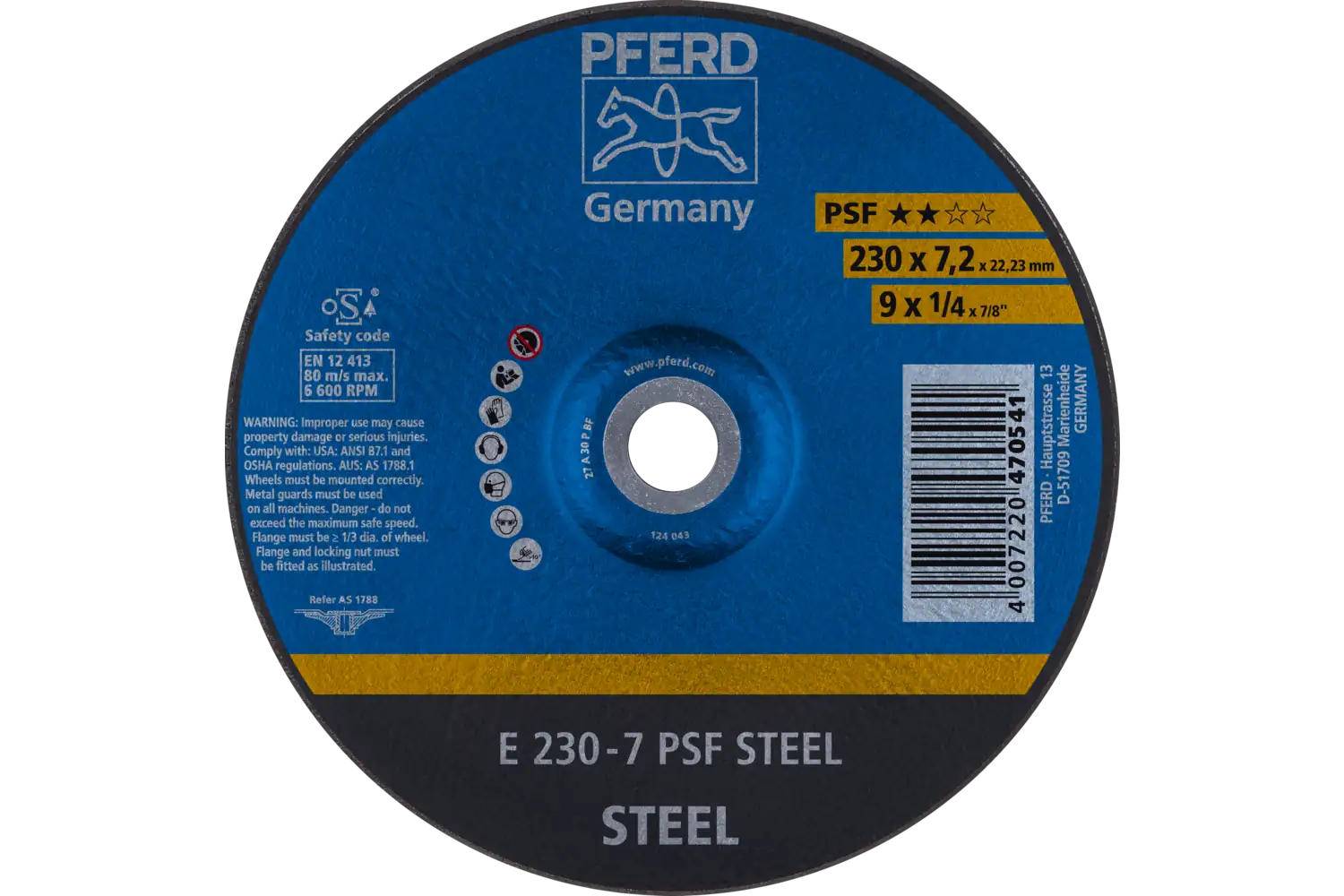 Disc de șlefuire (polizor de banc / universal) E 230-7 PSF STEEL