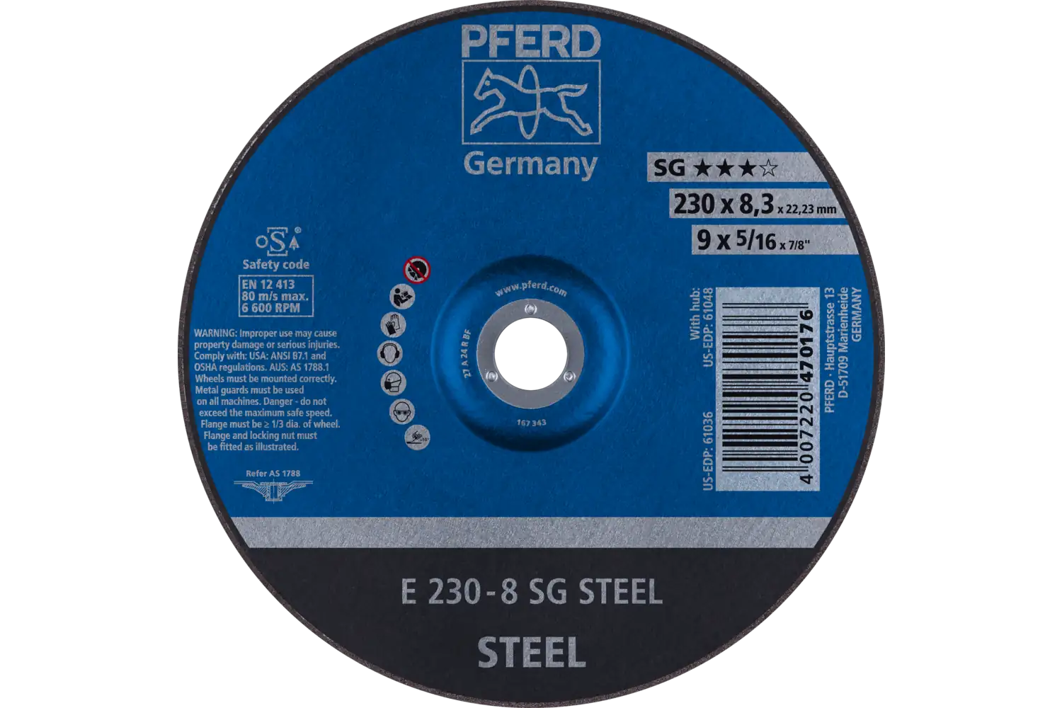 Disc de șlefuire (polizor de banc / universal) E 230-8 SG STEEL