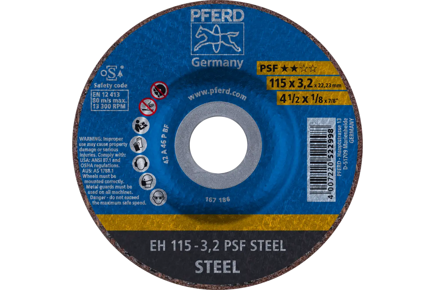 Disc de debitat (tăiere) EH 115-3,2 PSF STEEL
