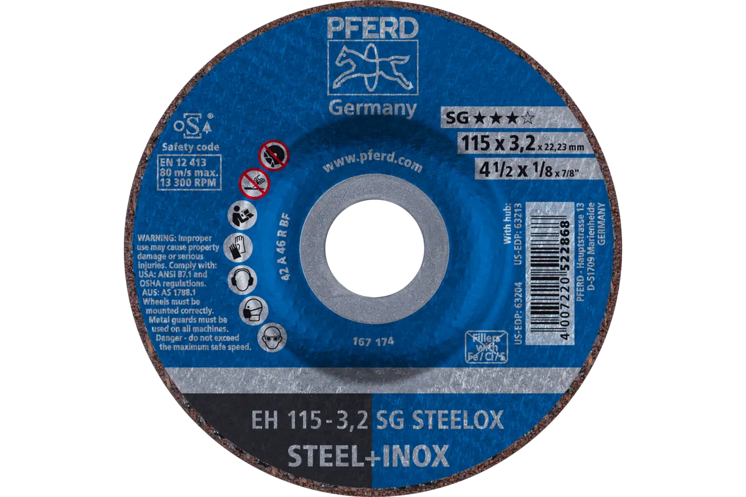 Disc de debitat (tăiere) EH 115-3,2 SG STEELOX