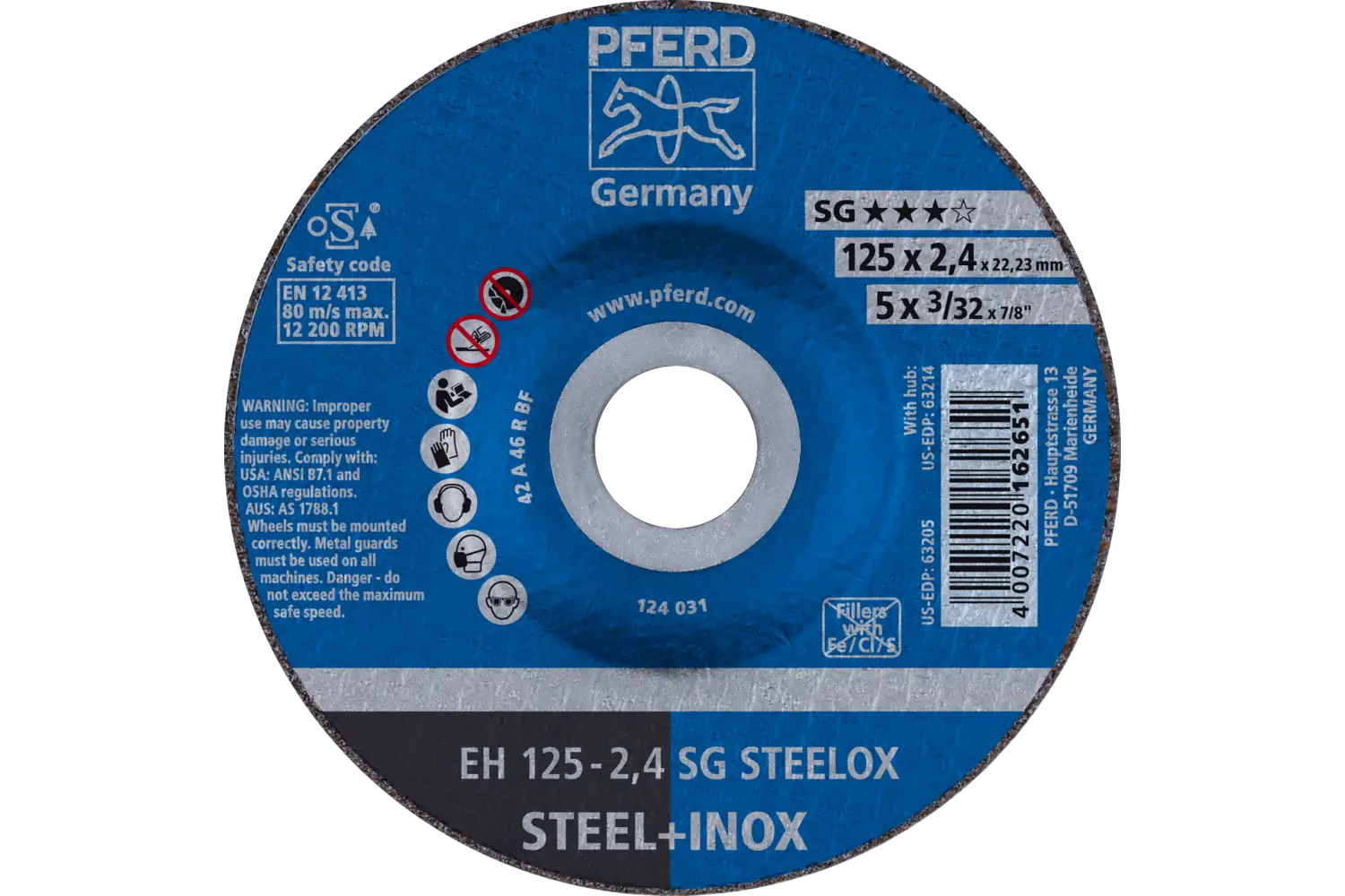 Disc de debitat (tăiere) EH 125-2,4 SG STEELOX