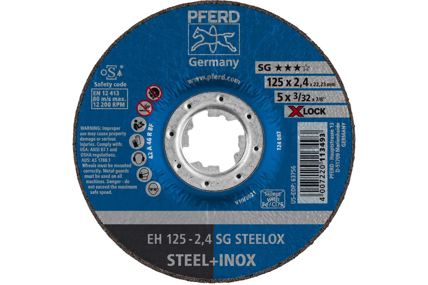 Disc de debitat (tăiere) EH 125-2,4 SG STEELOX/X-LOCK