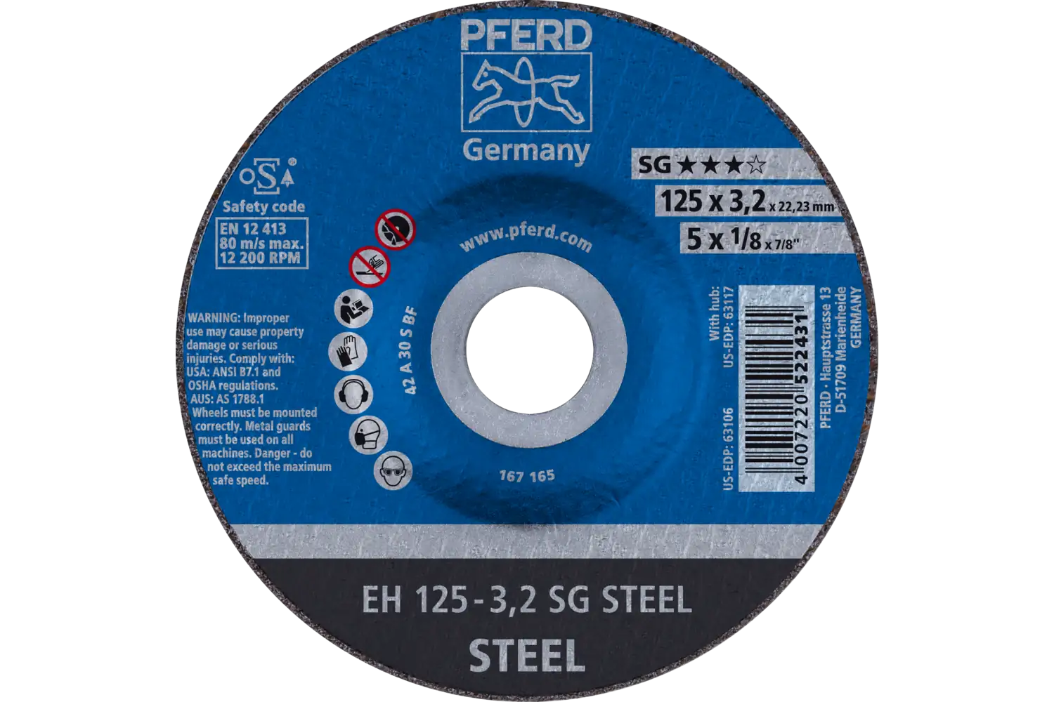 Disc de debitat (tăiere) EH 125-3,2 SG STEEL