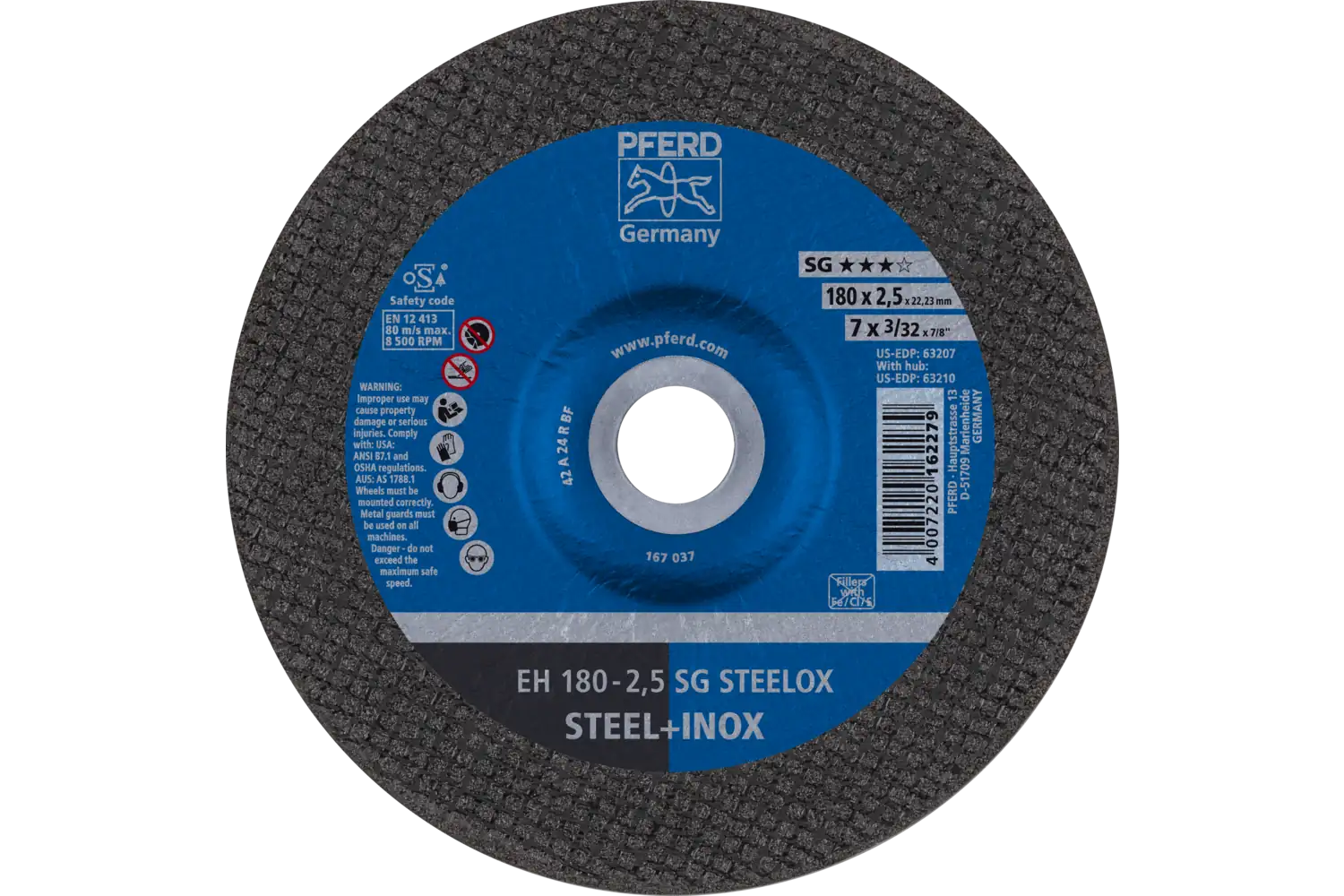Disc de debitat (tăiere) EH 180-2,5 SG STEELOX