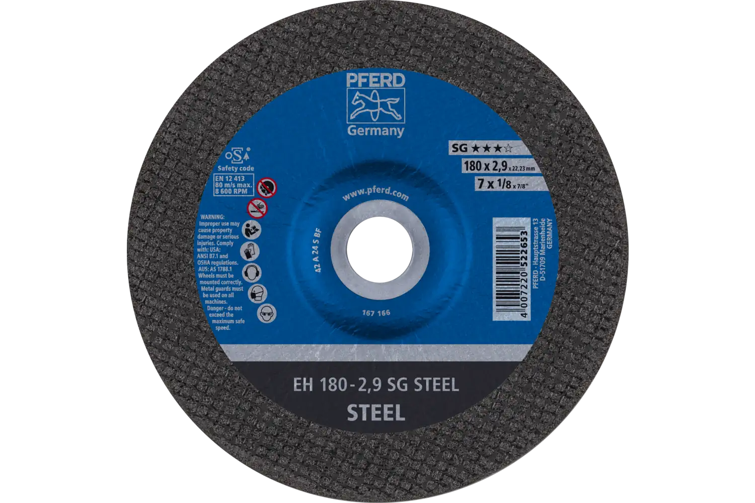 Disc de debitat (tăiere) EH 180-2,9 SG STEEL