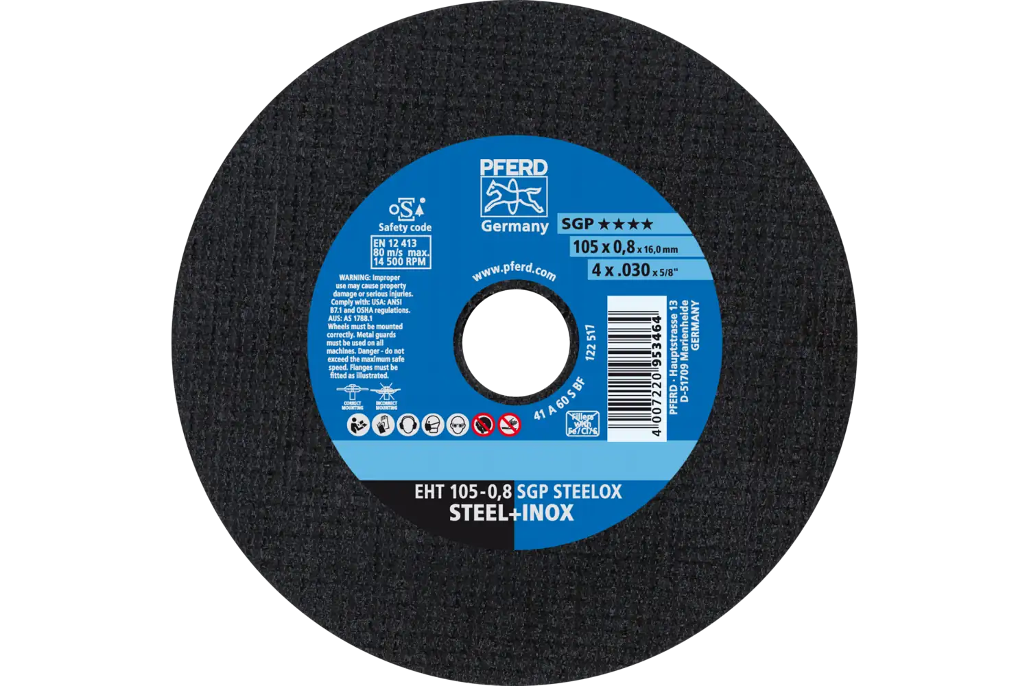 Disc de debitat (tăiere) EHT 105-0,8 SGP STEELOX/16,0
