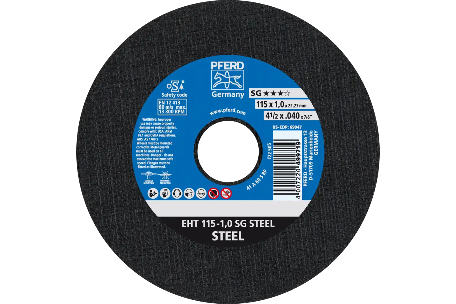 Disc de debitat (tăiere) EHT 115-1,0 SG STEEL