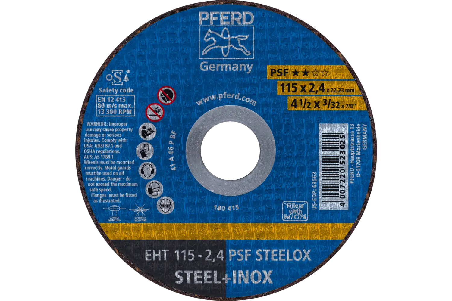 Disc de debitat (tăiere) EHT 115-2,4 PSF STEELOX