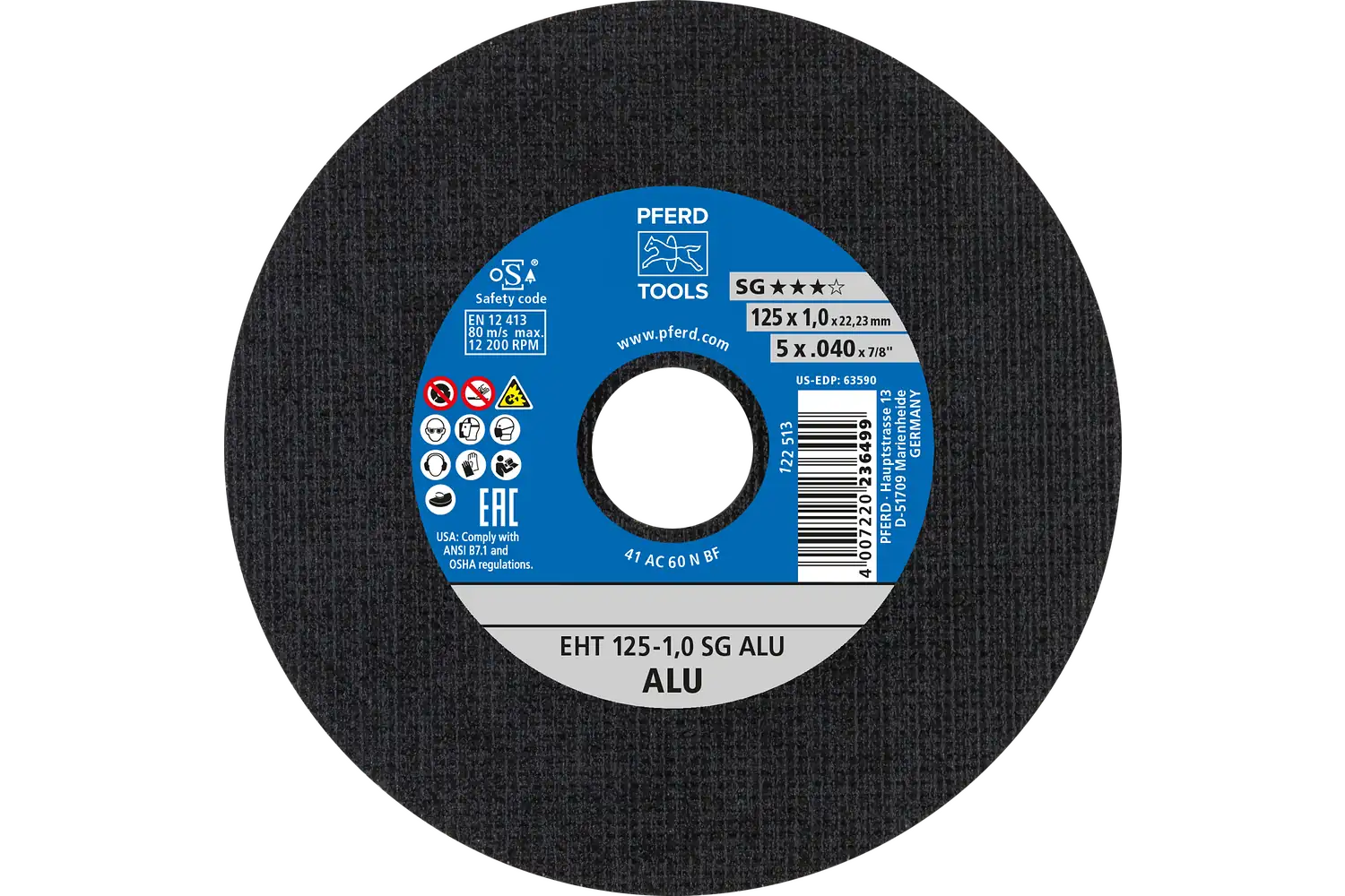 Disc de debitat (tăiere) EHT 125-1,0 SG ALU