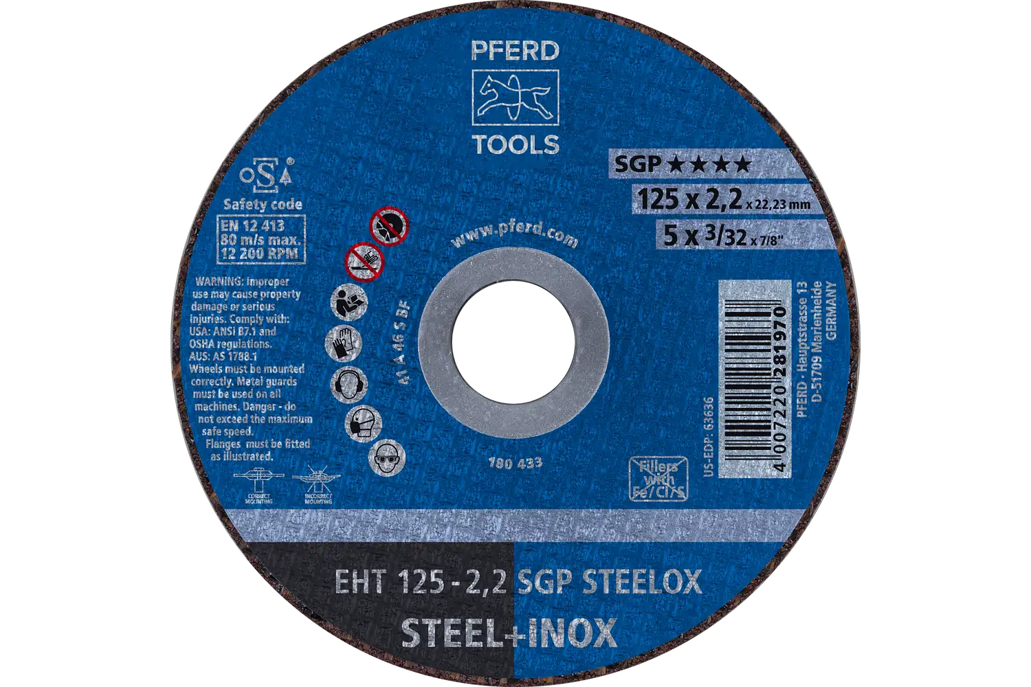 Disc de debitat (tăiere) EHT 125-2,2 SGP STEELOX