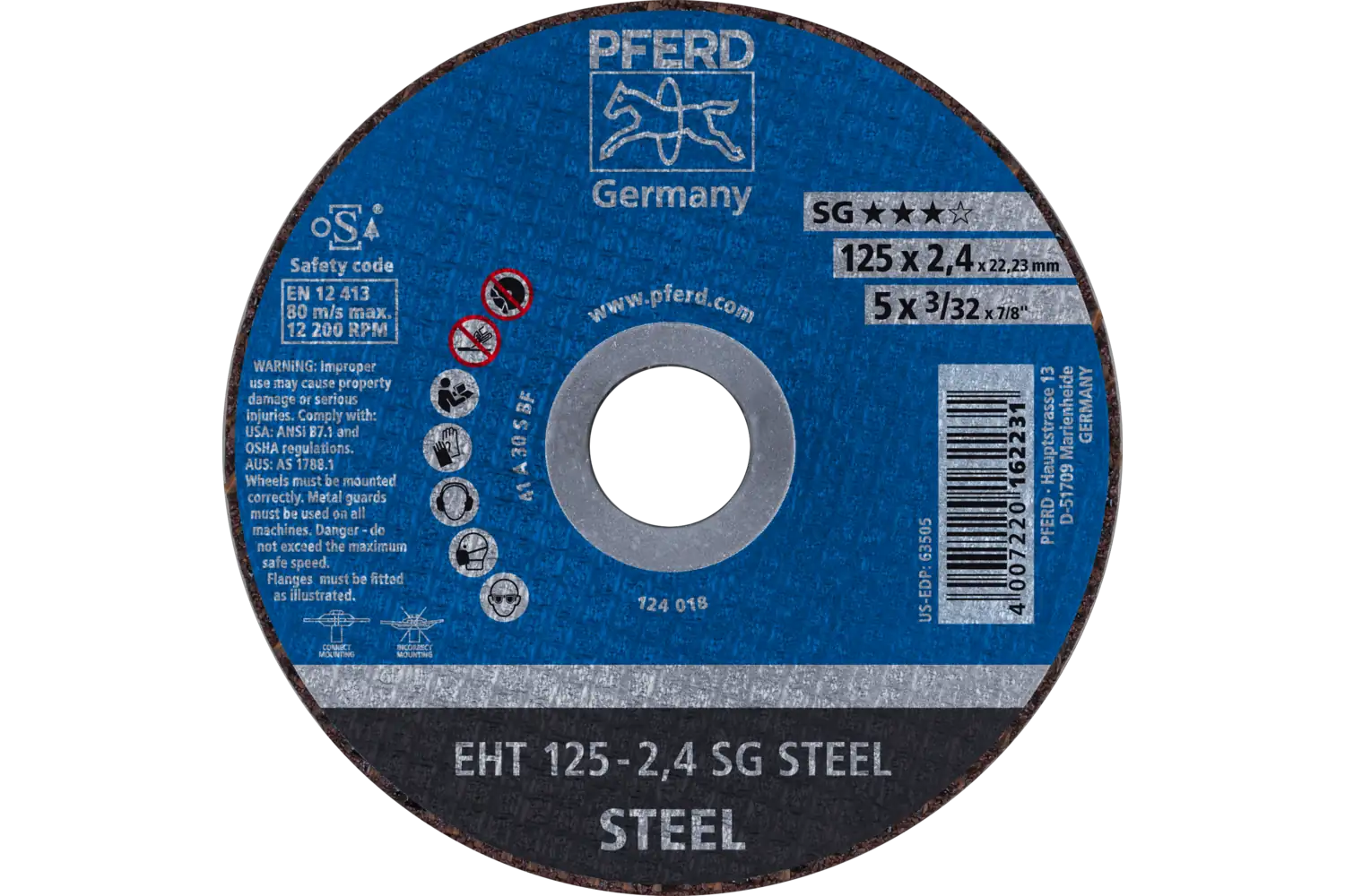 Disc de debitat (tăiere) EHT 125-2,4 SG STEEL