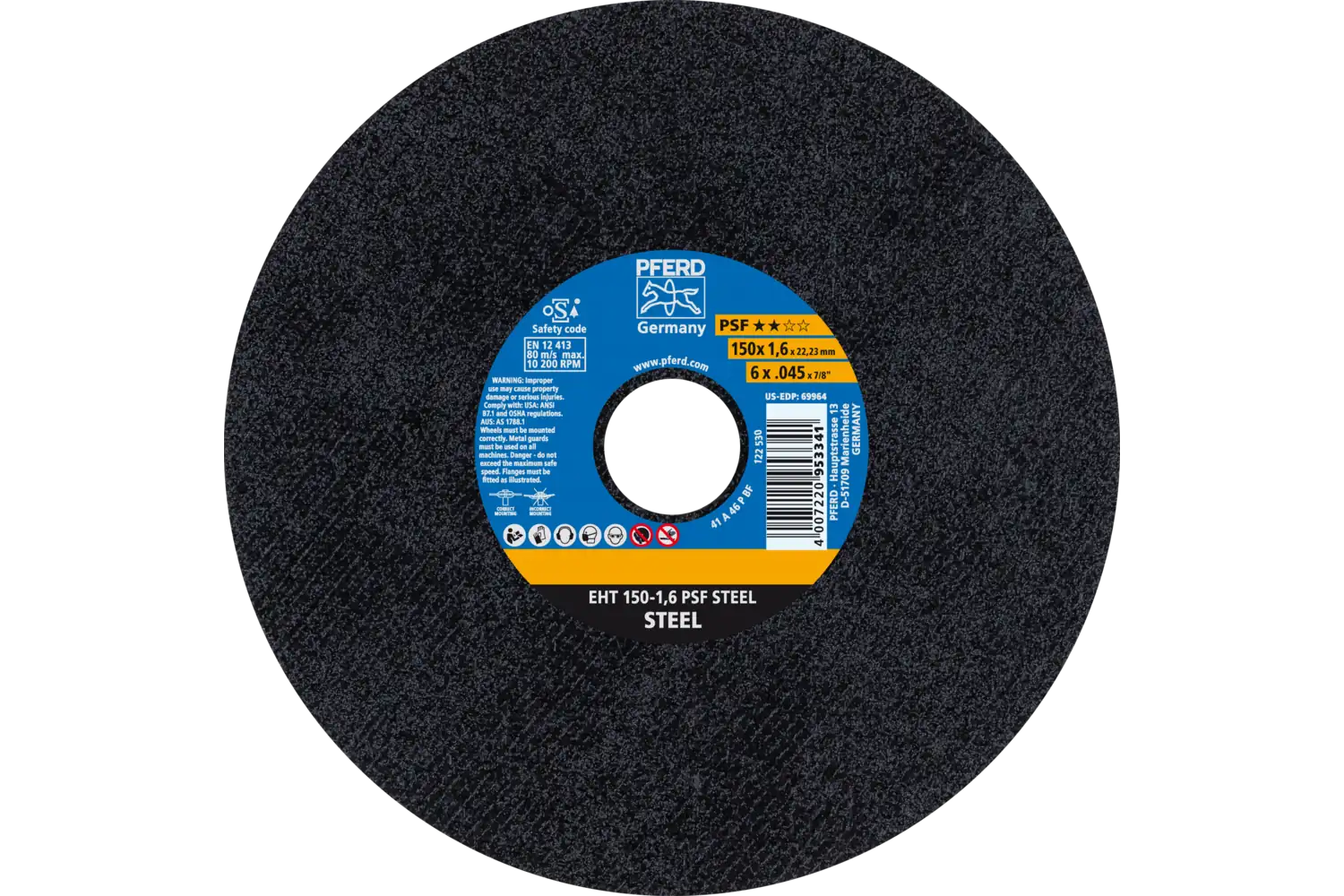 Disc de debitat (tăiere) EHT 150-1,6 PSF STEEL