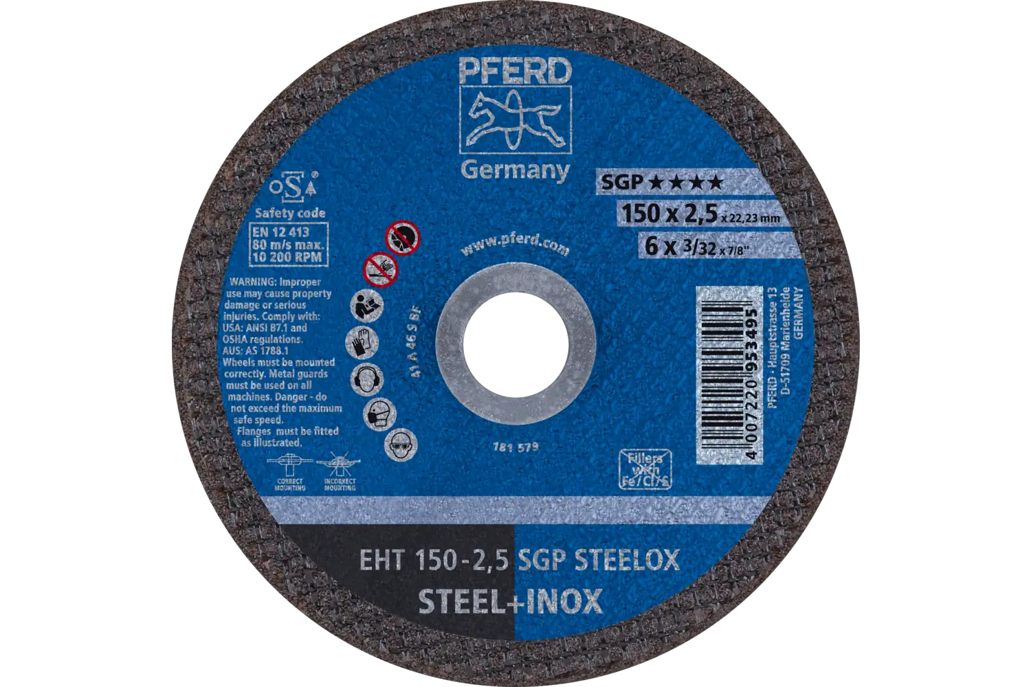 Disc de debitat (tăiere) EHT 150-2,5 SGP STEELOX