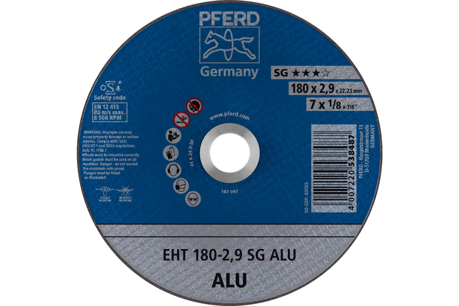 Disc de debitat (tăiere) EHT 180-2,9 SG ALU