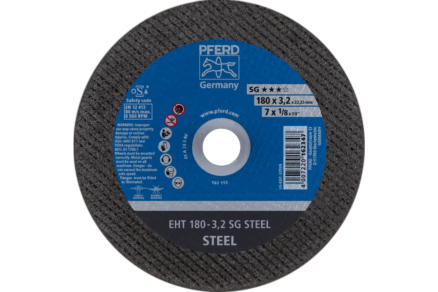 Disc de debitat (tăiere) EHT 180-3,2 SG STEEL