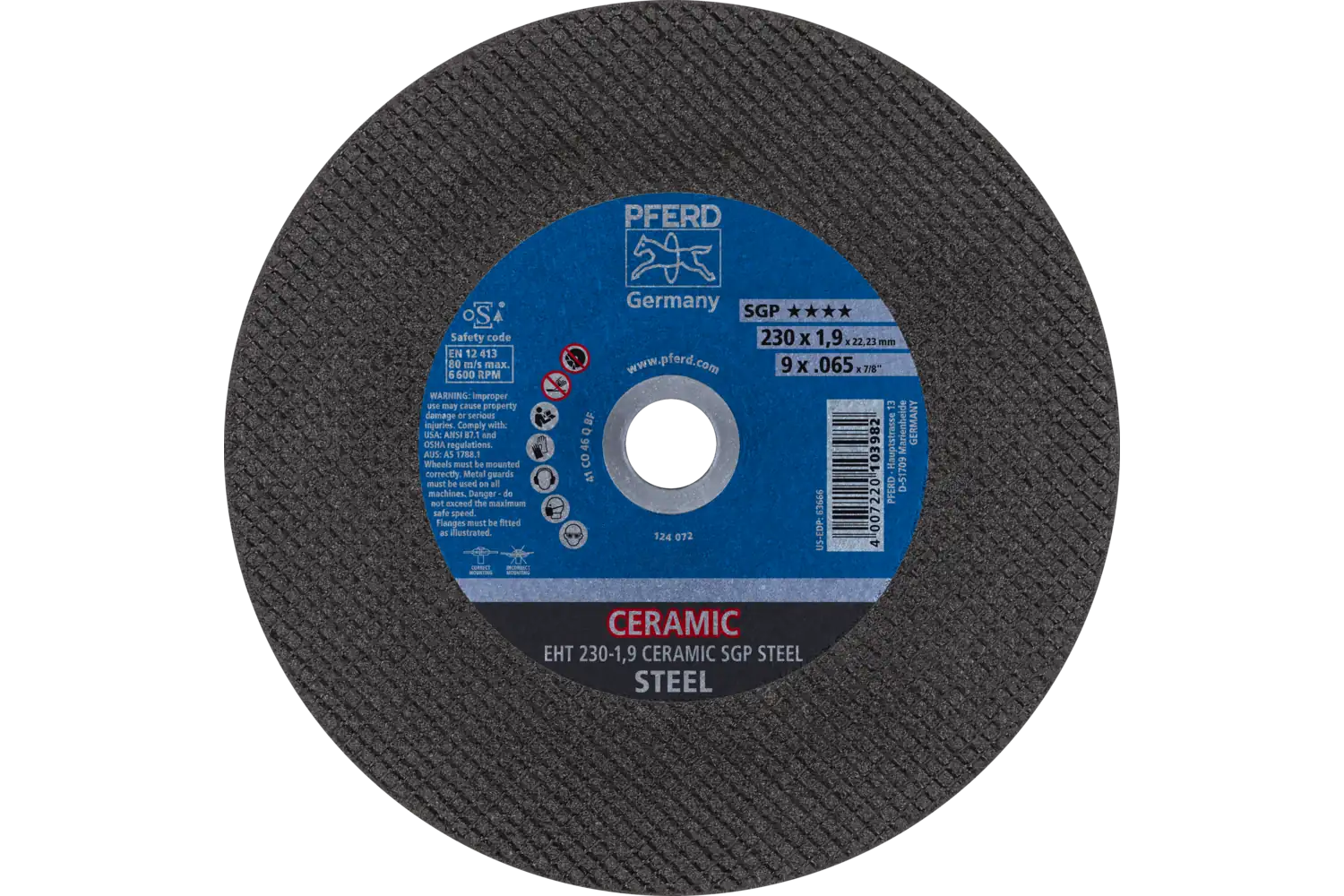 Disc de debitat (tăiere) EHT 230-1,9 CERAMIC SGP STEEL