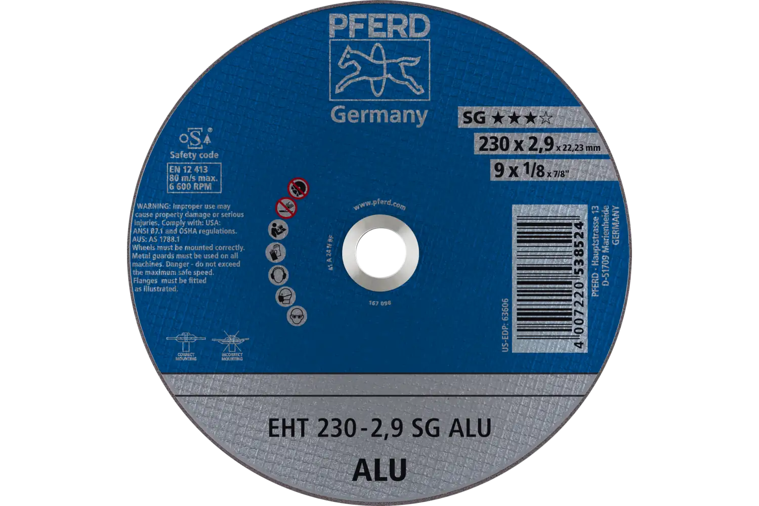 Disc de debitat (tăiere) EHT 230-2,9 SG ALU