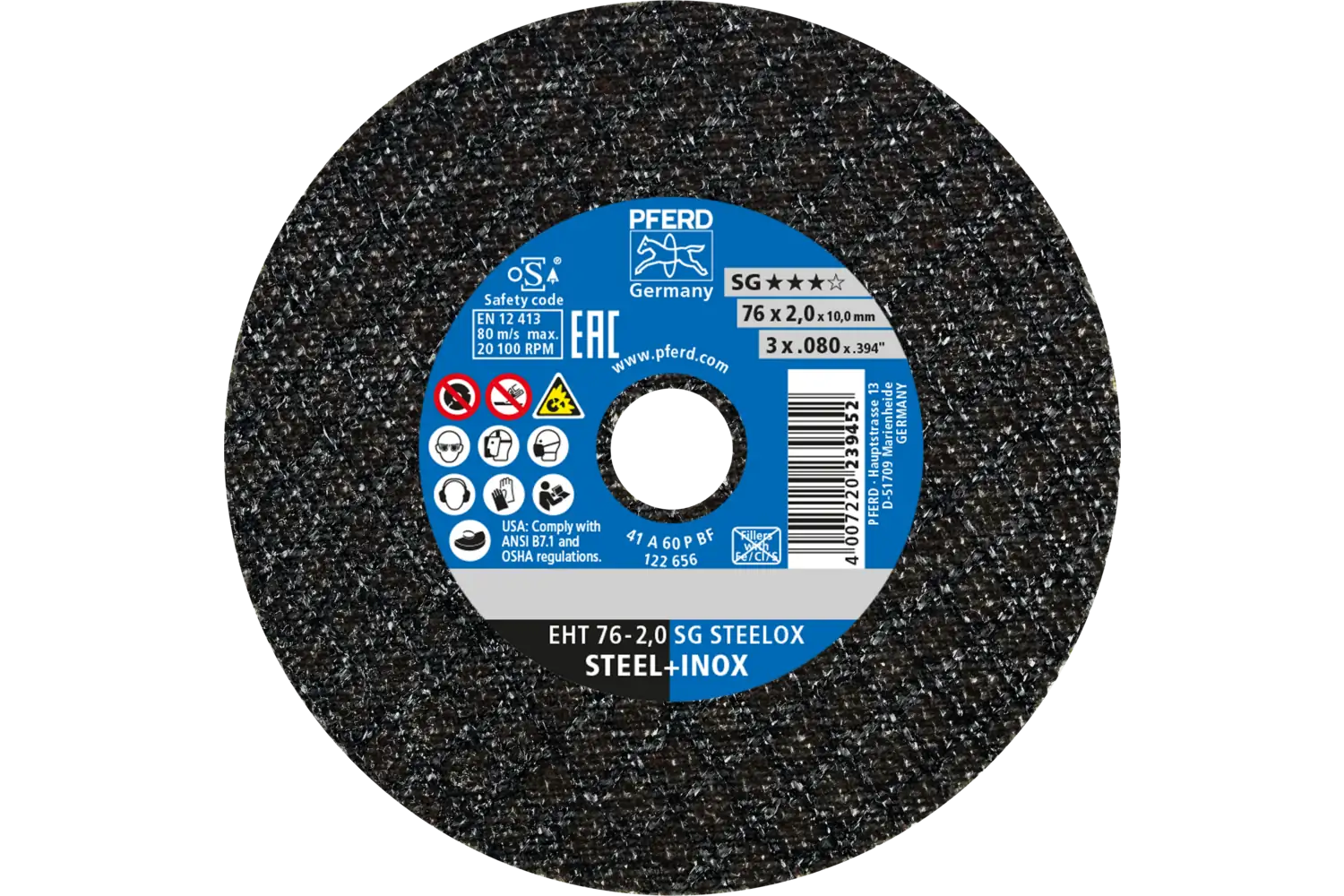Disc de debitat (tăiere) EHT 76-2,0 SG STEELOX/10,0