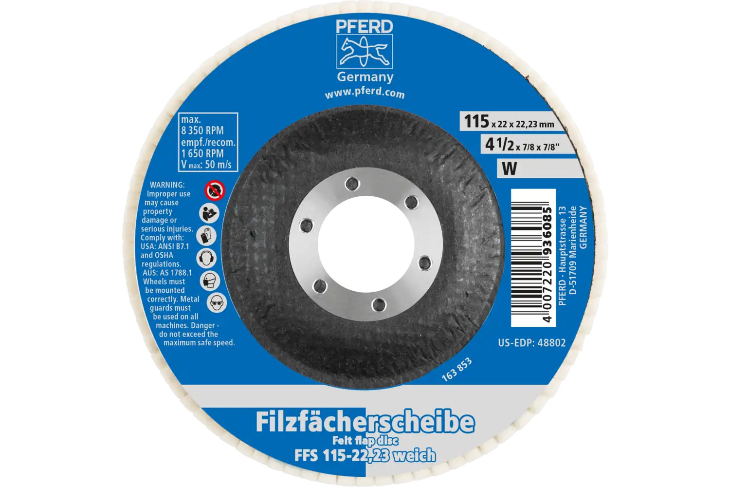 Felt Flap Discs Ffs FFS 115/22,23 W