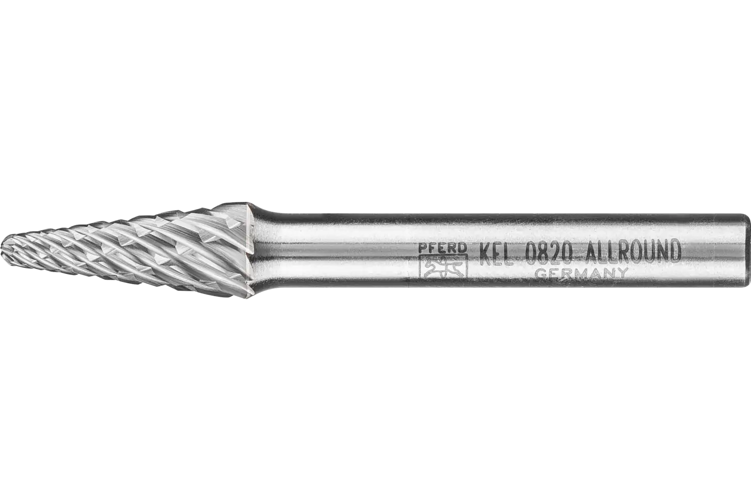 Freză biax din carbură metalică, formă conică rotunjită (KEL) KEL 0820/6 ALLROUND
