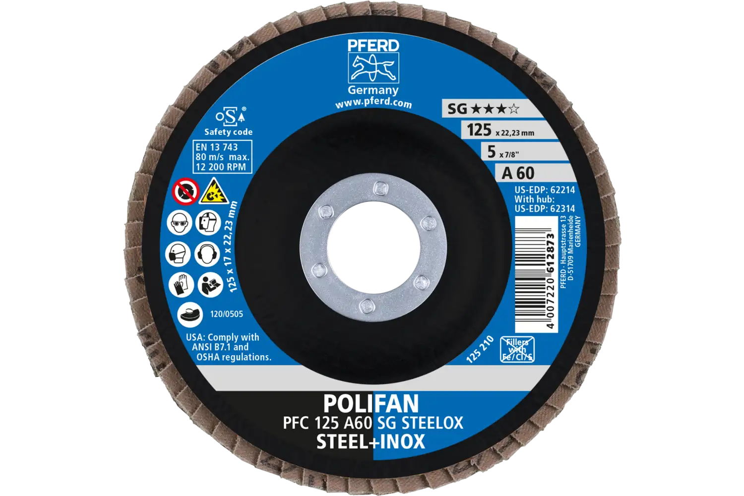 Disc lamelar frontal (POLIFAN) PFC 125 A 60 SG STEELOX