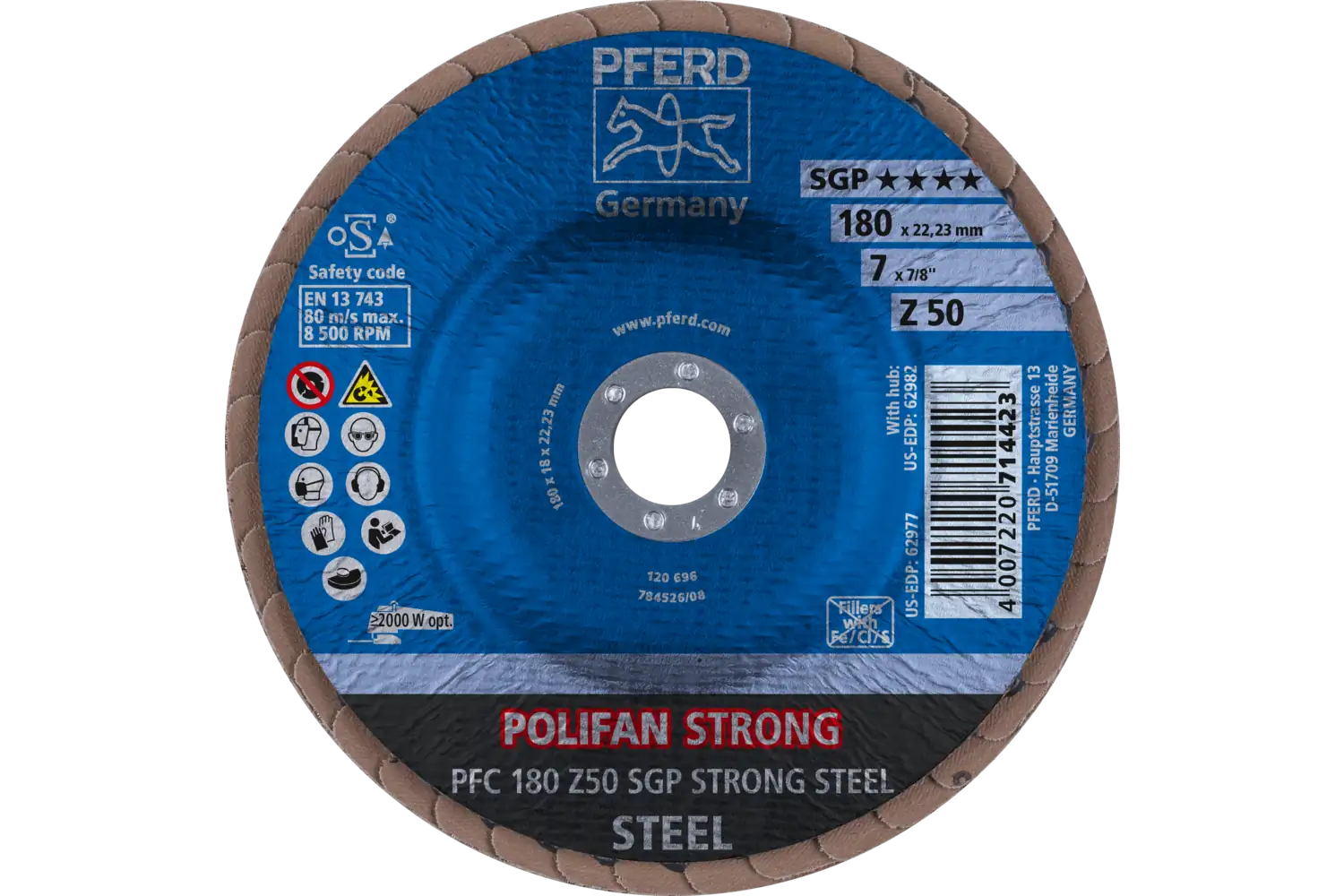 Disc lamelar frontal (POLIFAN) PFC 180 Z 50 SGP STRONG STEEL