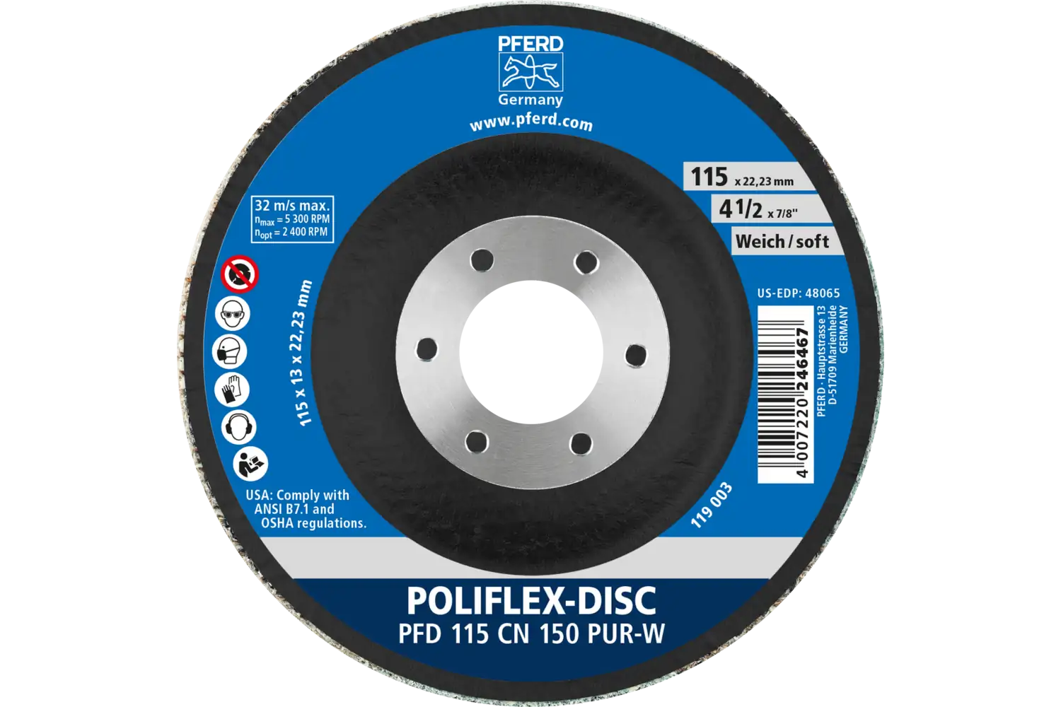 Poliflex PFD 115-22 CN 150 PUR-W 3