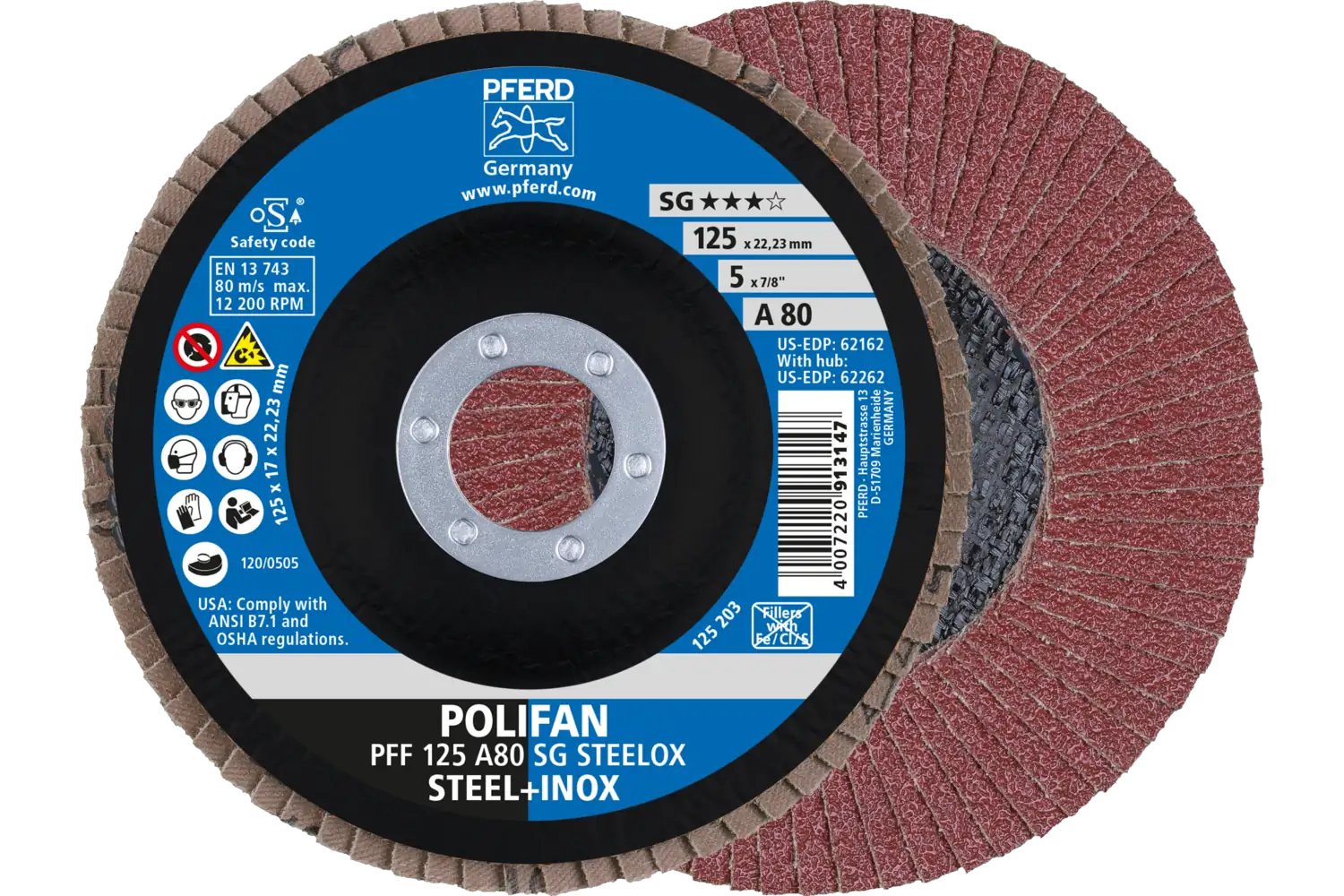 Disc lamelar frontal (POLIFAN) PFF 125 A 80 SG STEELOX