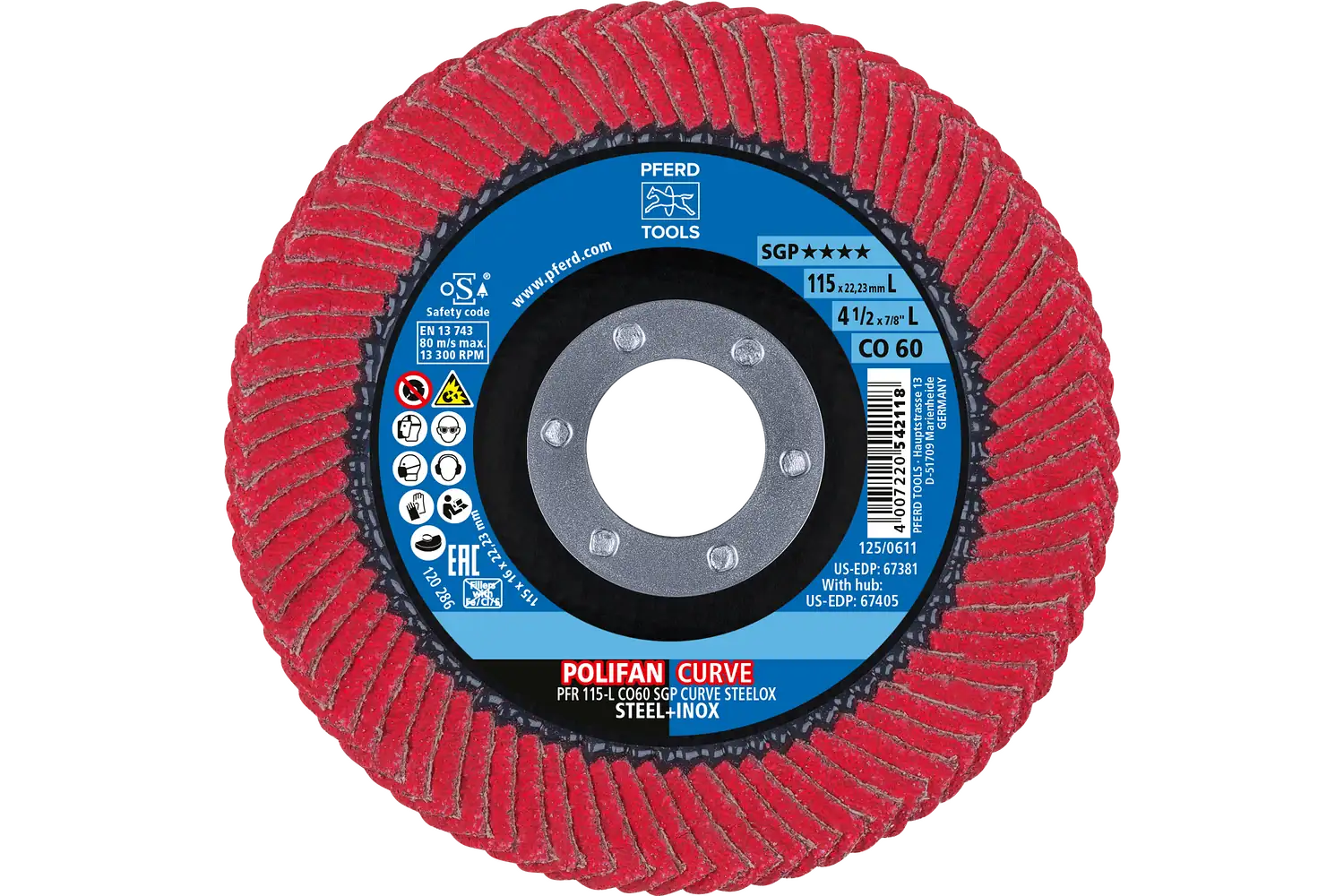 Disc lamelar frontal curb (PFR) PFR 115-L CO 60 SGP CURVE STEELOX (POS 2) 2