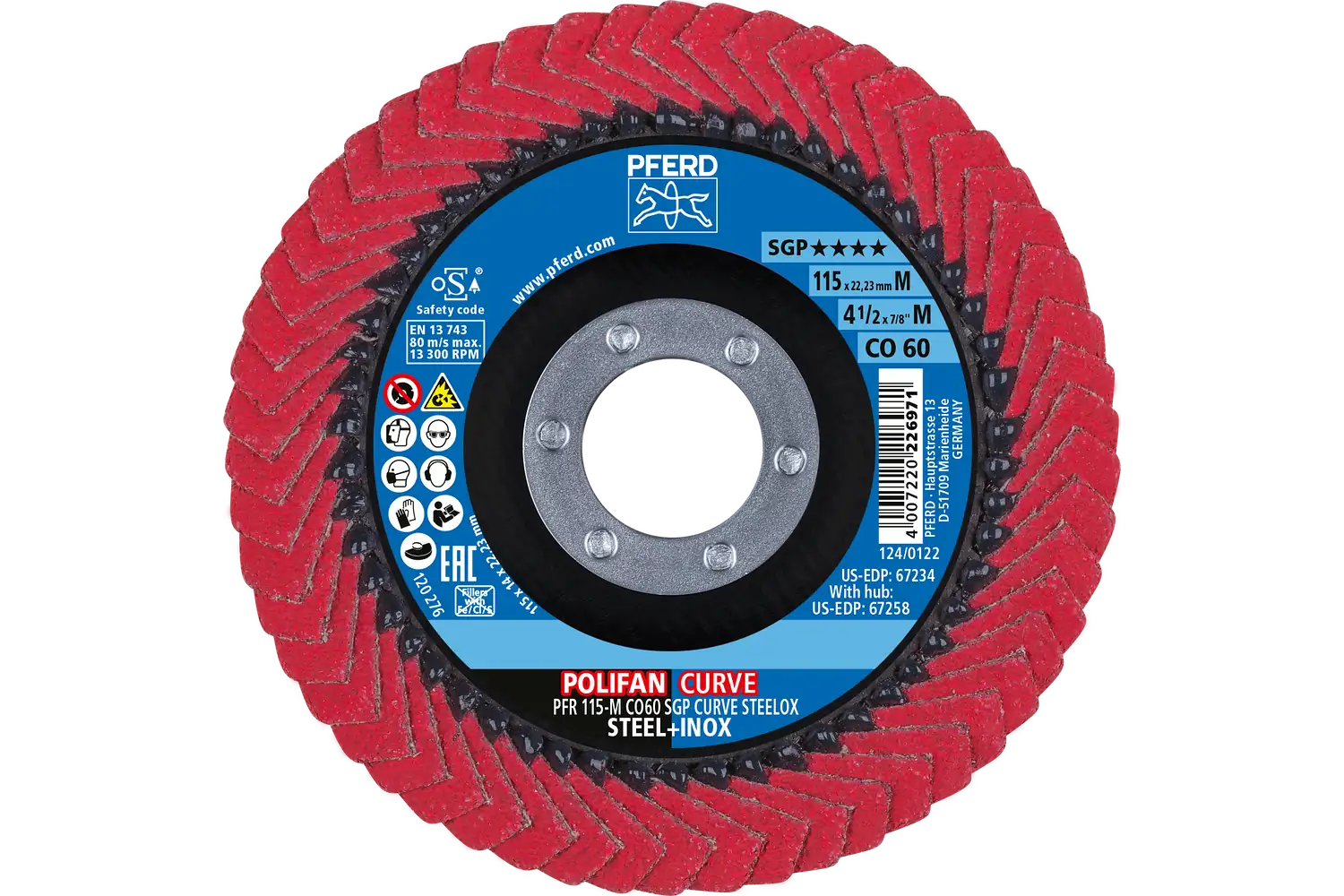 Disc lamelar frontal curb (PFR) PFR 115-M CO 60 SGP CURVE STEELOX (POS 2) 2
