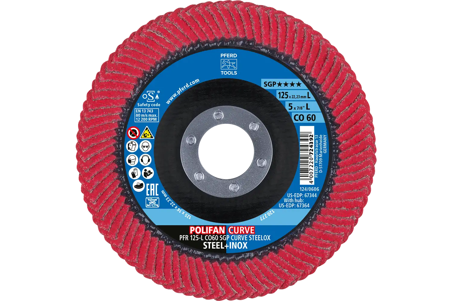 Disc lamelar frontal curb (PFR) PFR 125-L CO 60 SGP CURVE STEELOX (POS 2) 2