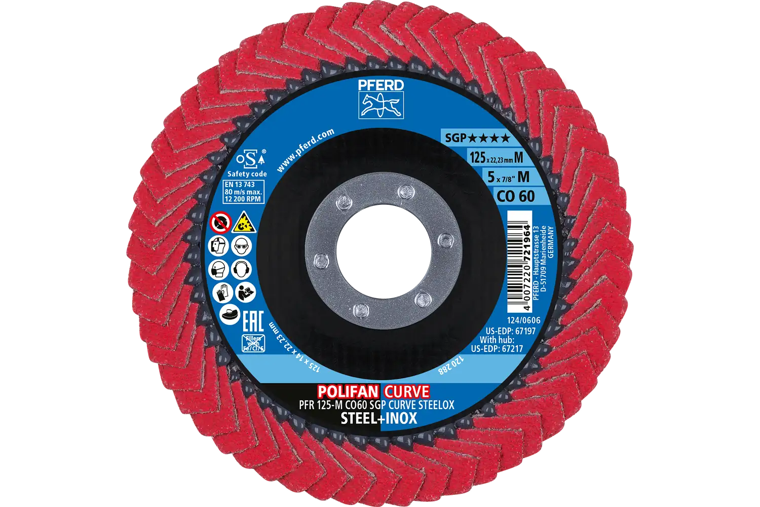 Disc lamelar frontal curb (PFR) PFR 125-M CO 60 SGP CURVE STEELOX (POS 2) 2