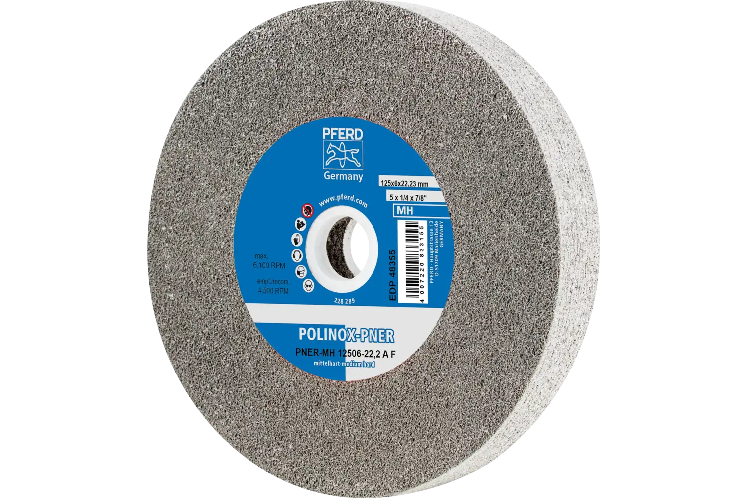 Corp abraziv nețesut cu tijă (POLINOX) PNER-MH 15025-25,4 A F