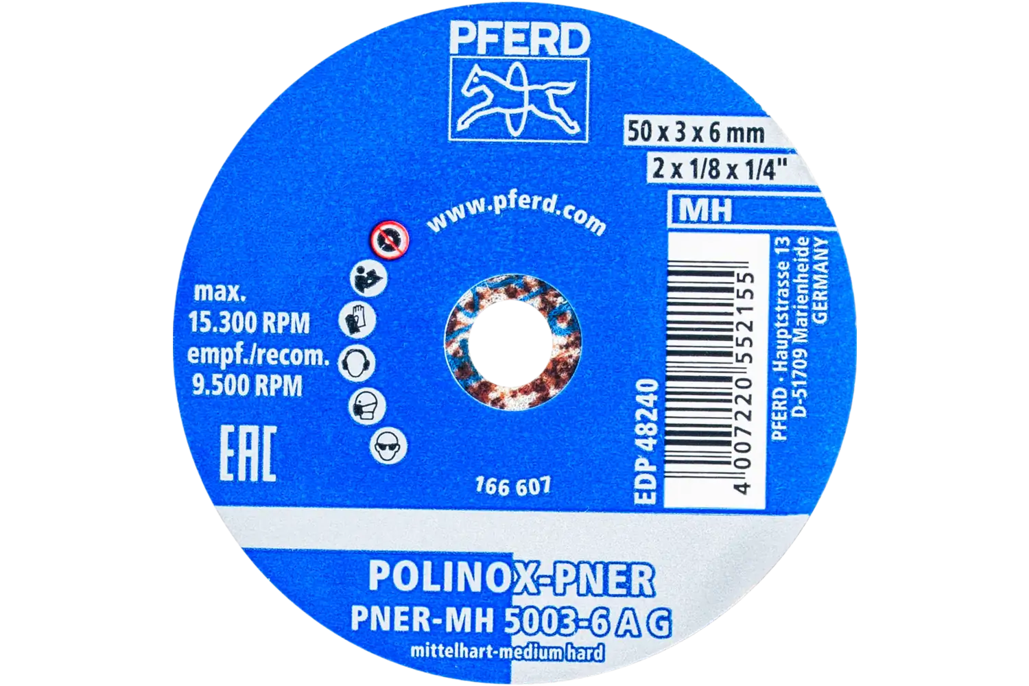Corp abraziv nețesut cu tijă (POLINOX) PNER-MH 5003-6 A G