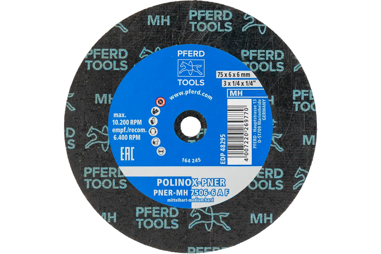 Corp abraziv nețesut cu tijă (POLINOX) PNER-MH 7506-6 A F