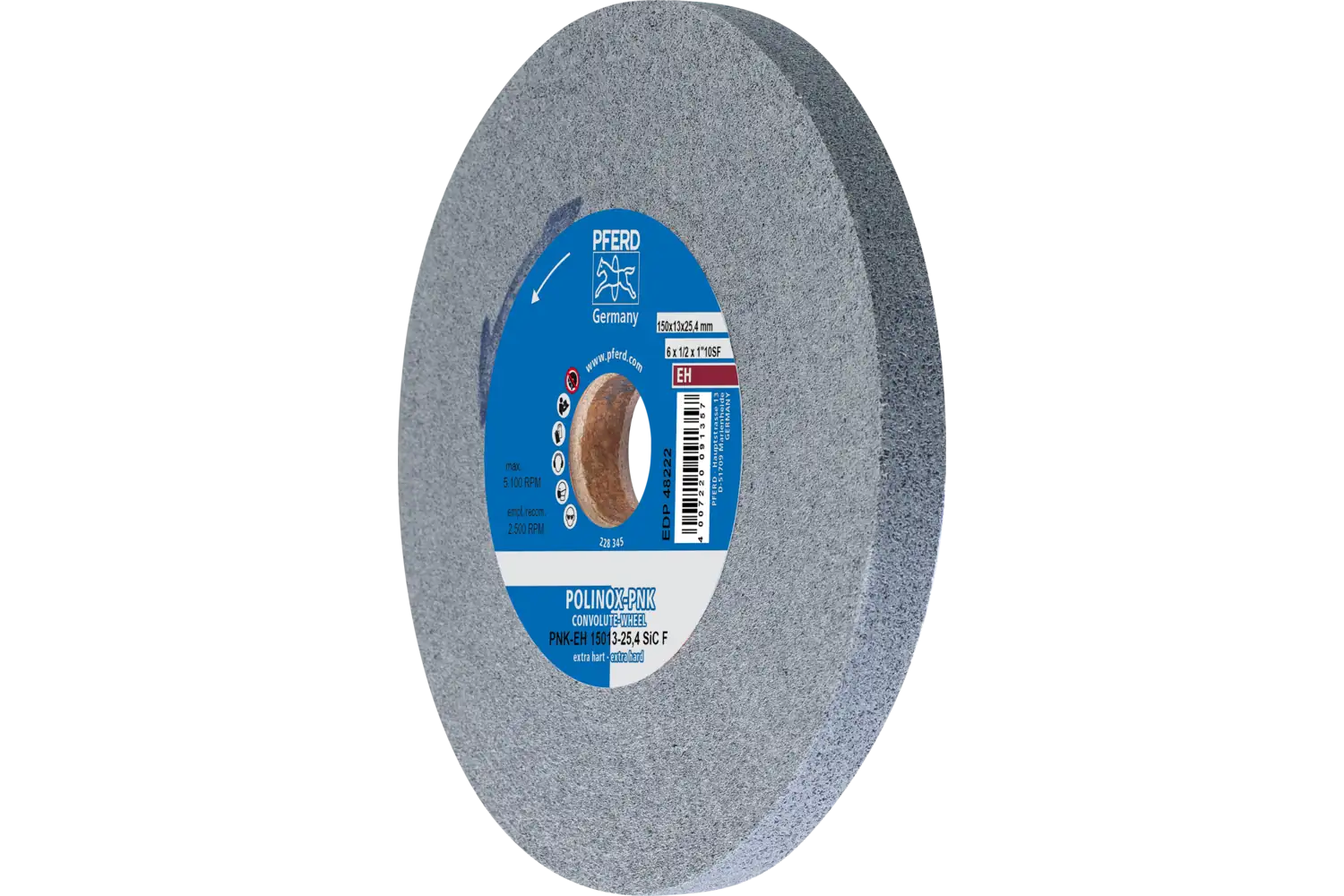 Corp abraziv nețesut cu tijă (POLINOX) PNK-EH 15013-25,4 SiC F