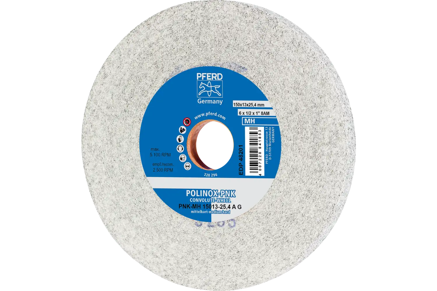 Corp abraziv nețesut cu tijă (POLINOX) PNK-MH 15013-25,4 A G