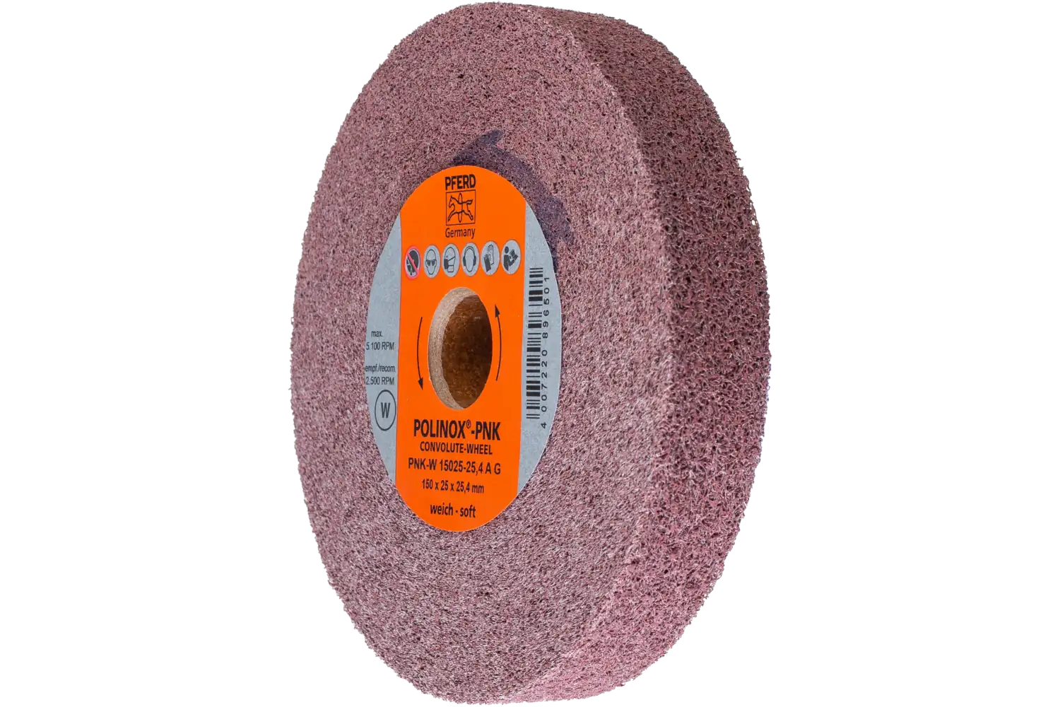 Corp abraziv nețesut cu tijă (POLINOX) PNK W 15025-25,4 A G