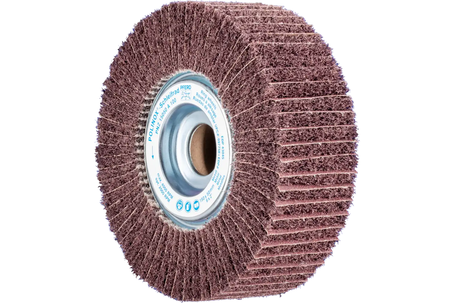 Corp abraziv nețesut cu tijă (POLINOX) PNZ 15050/25,4 A 100