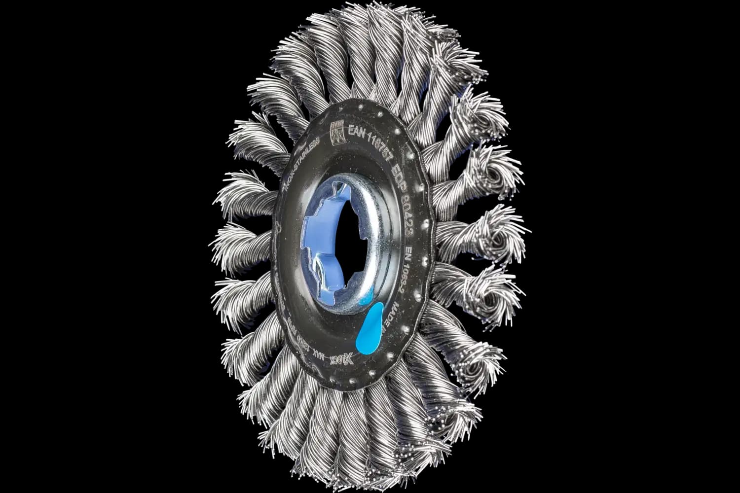 Perie circulară împletită (heavy-duty) din sârmă de oțel POS RBG 11512/X-LOCK INOX 0,50