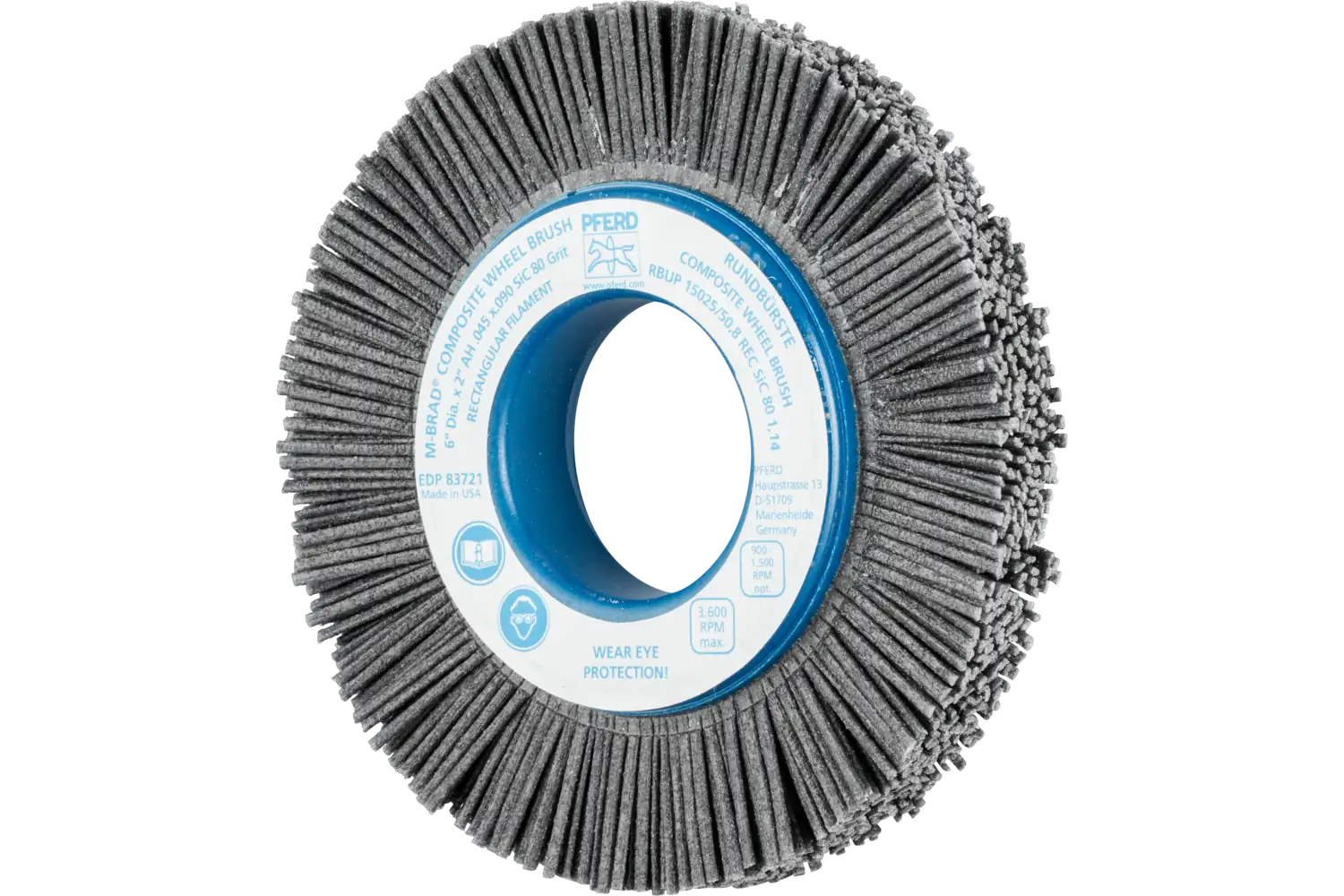 Perie circulară din tije abrazive SiC (siliciu-carbură) RBUP 15025/50,8 REC SiC 80 1,14