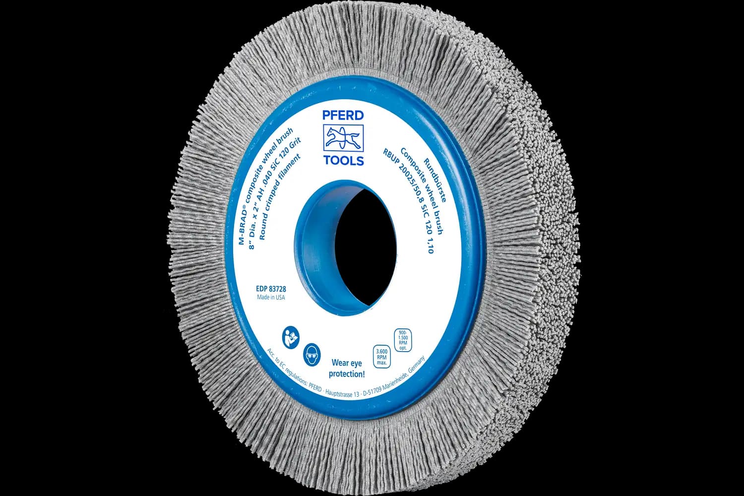 Perie circulară din tije abrazive SiC (siliciu-carbură) RBUP 20025/50,8 SiC 120 1,10