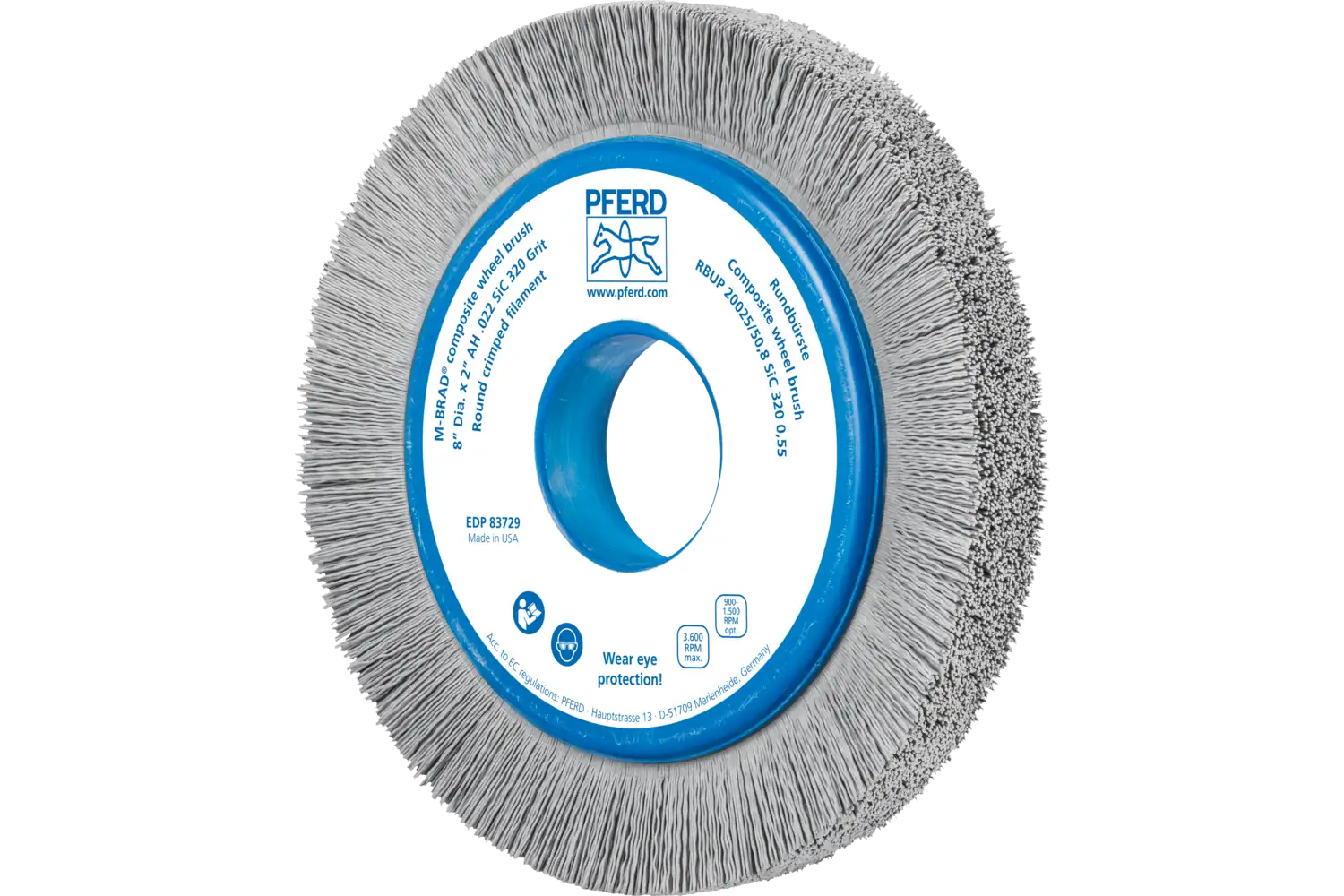Perie circulară din tije abrazive SiC (siliciu-carbură) RBUP 20025/50,8 SiC 320 0,55