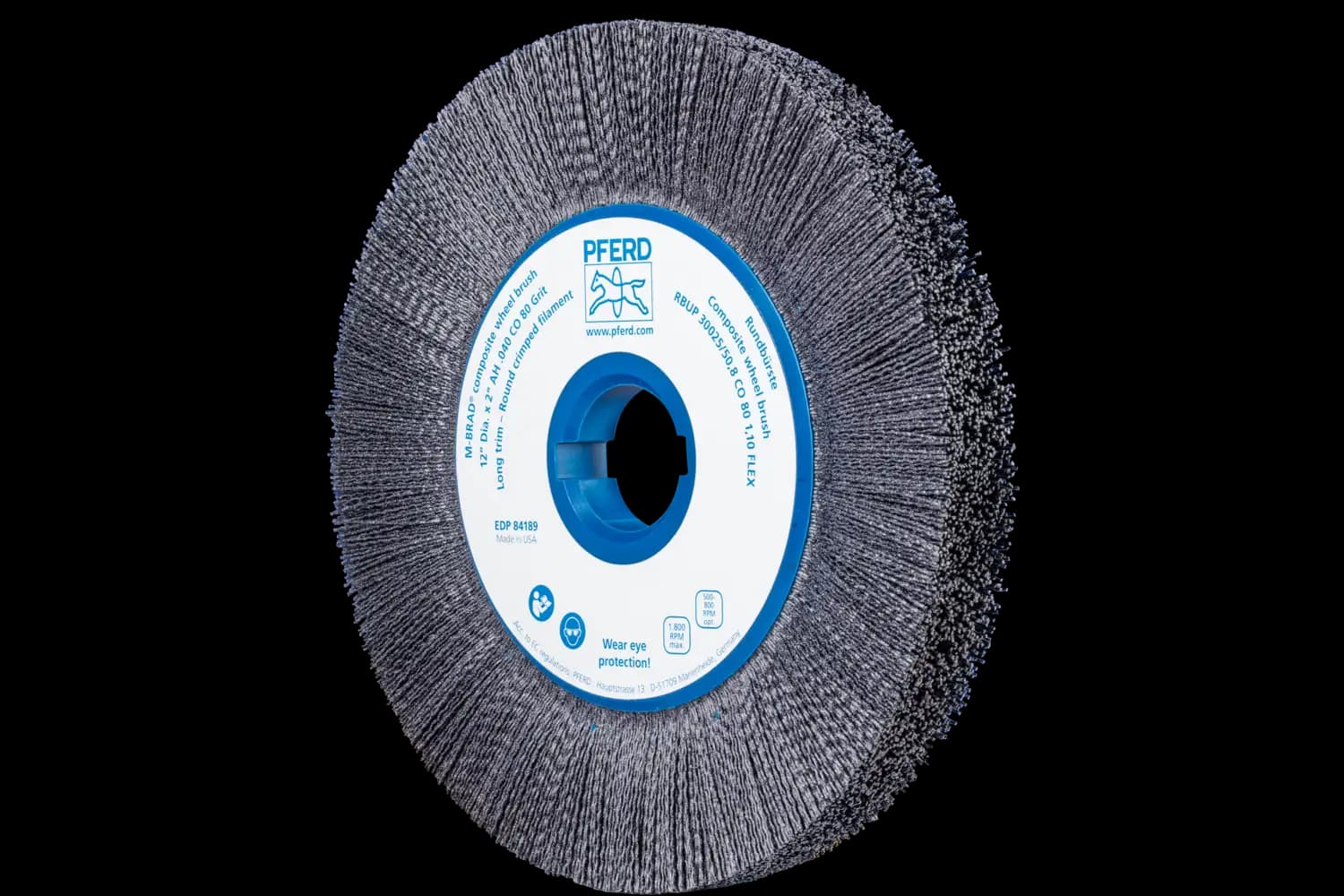 Perie circulară din tije abrazive SiC (siliciu-carbură) RBUP 30025/50,8 CO 80 1,10 FLEX