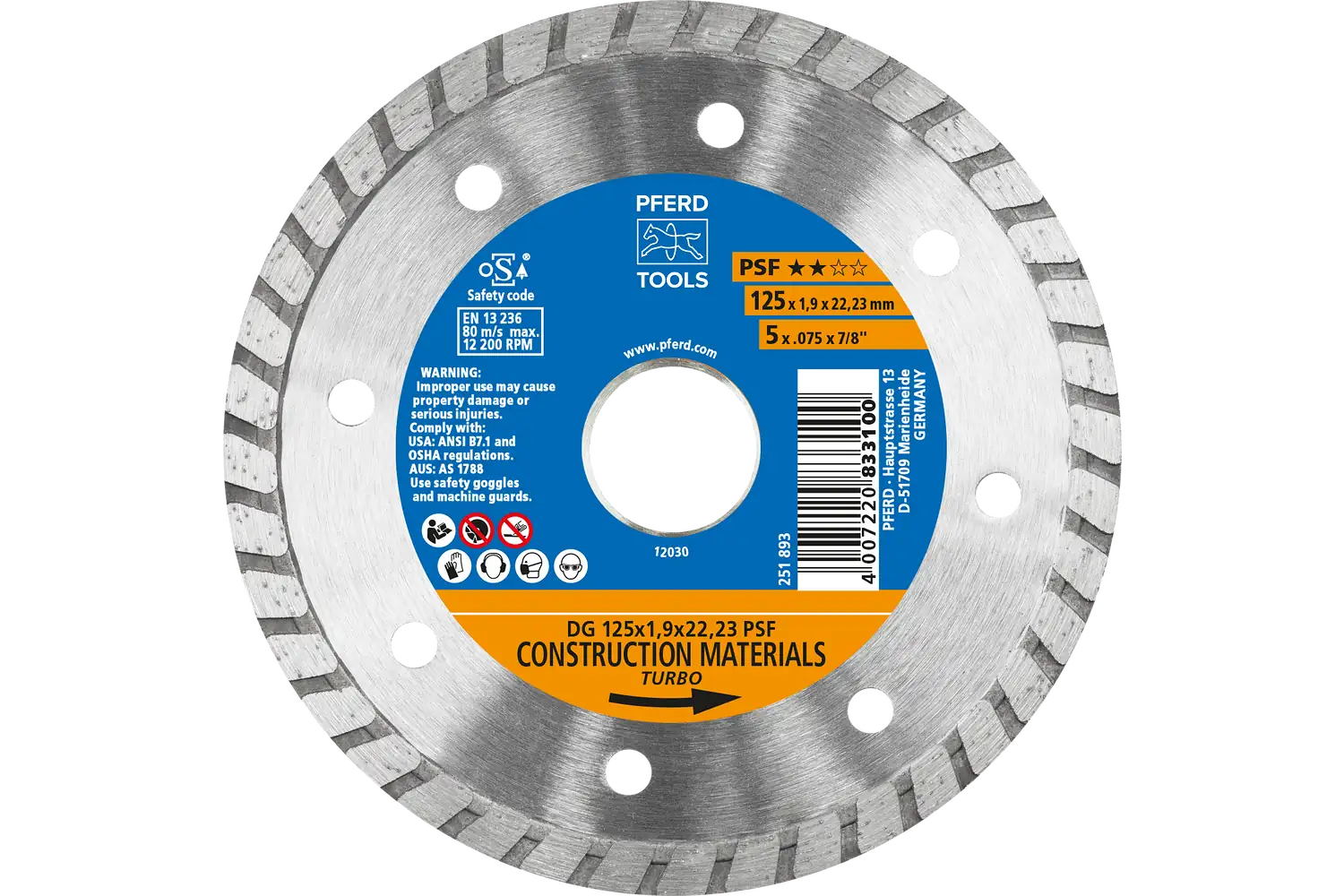 Disc diamantat de debitat / Lamă diamantată DG 125x1.9x22.23 START