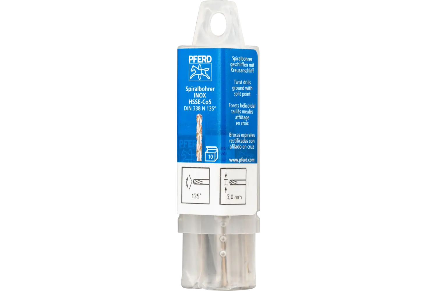 Burghiu elicoidal HSS SPB DIN 338 HSSE N 3,0 INOX