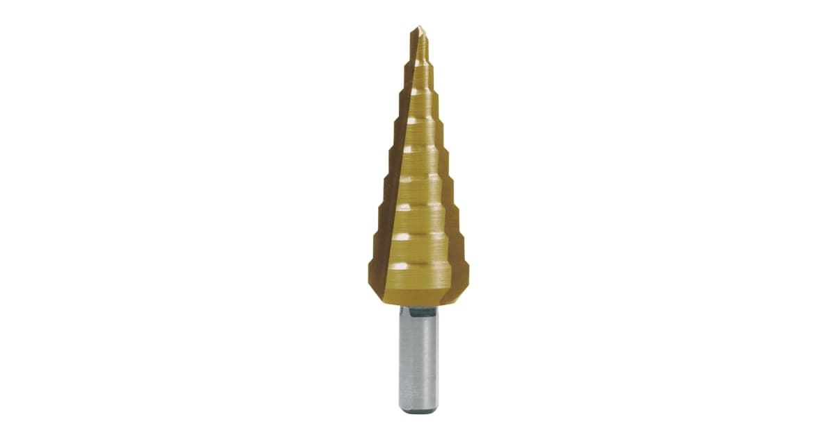 Burghiu treptat HSS, HSS, TiN, cu 3 muchii de taiere, canelura dreapta 101350-9T