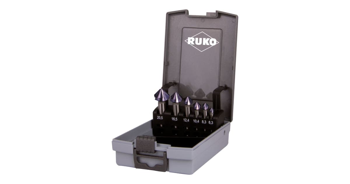 Set zencuitoare 90° HSS-TiAlN - 6 piese 102152FRO