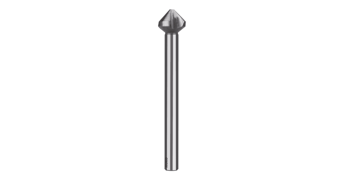 Zencuitor 90° HSS, HSS, DIN 335, 90°, tip C, cu tijă cilindrică lungă 102276